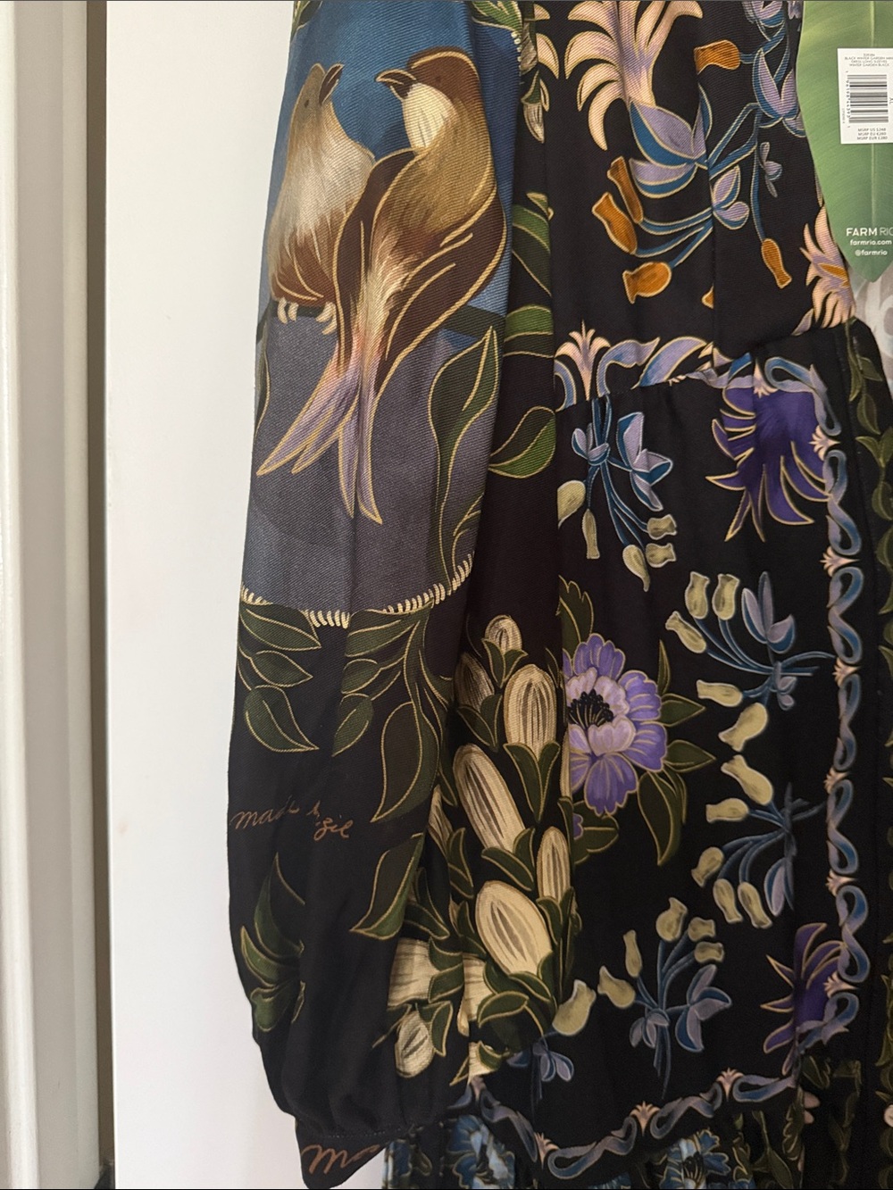 FARM Rio Black Winter Garden Mini Dress - Picture 4 of 9